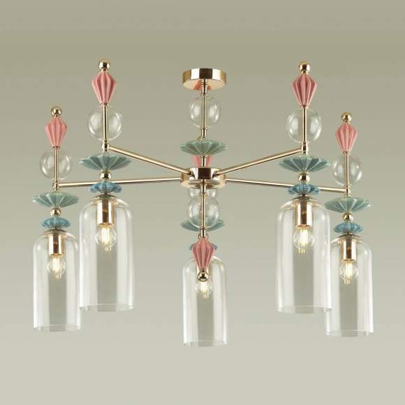 Люстра на штанге Odeon Light Bizet с поддержкой Маруся 4855/5C-М