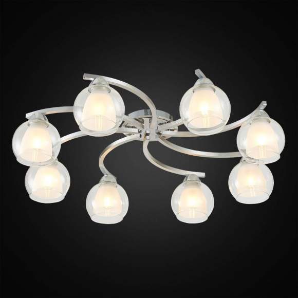 Люстра потолочная Citilux Кристи CL152187 Алюминий+Хром Люстра потолочная Citilux Кристи CL152187 Алюминий+Хром