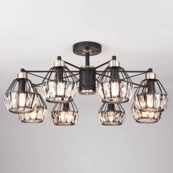 70075/8 черный Потолочная люстра ЕВРОСВЕТ Lord