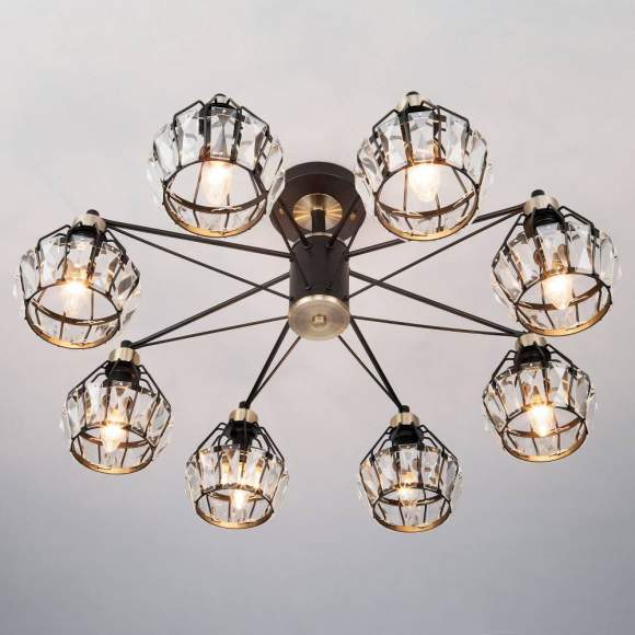 70075/8 черный Потолочная люстра ЕВРОСВЕТ Lord