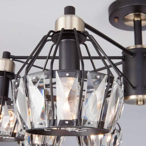 70075/8 черный Потолочная люстра ЕВРОСВЕТ Lord