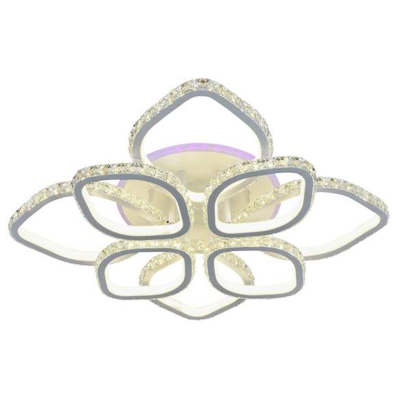 Люстра потолочная светодиодная с пультом ДУ Profit Light 8022/4+4 WHT 352W+10W RGB