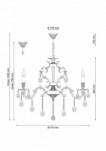 Подвесная люстра Lucia Tucci Barletta 1730.8 Coffe Gold Подвесная люстра Lucia Tucci Barletta 1730.8 Coffe Gold