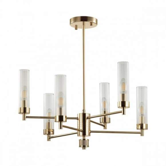 Люстра на штанге с лампочками Lumion Kamilla 5274/6C+Lamps E14 Свеча