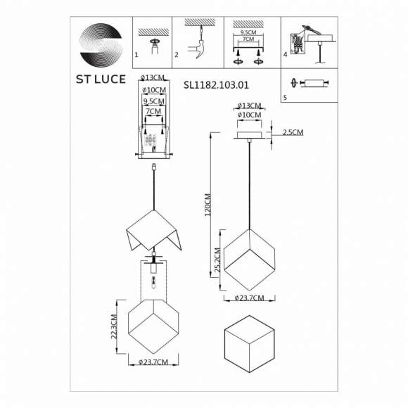 Подвесной светильник ST Luce Riello SL1182.203.01 Подвесной светильник ST Luce Riello SL1182.203.01