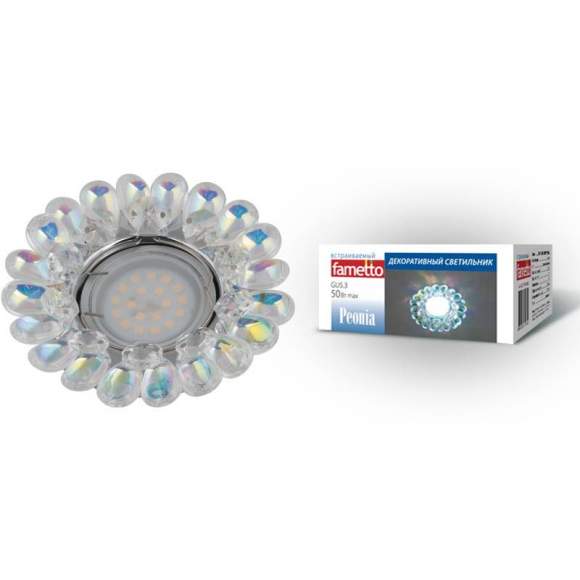 Встраиваемый светильник Fametto Peonia DLS-P119 GU5.3 CHROME-RAINBOW 10554 Встраиваемый светильник Fametto Peonia DLS-P119 GU5.3 CHROME-RAINBOW 10554