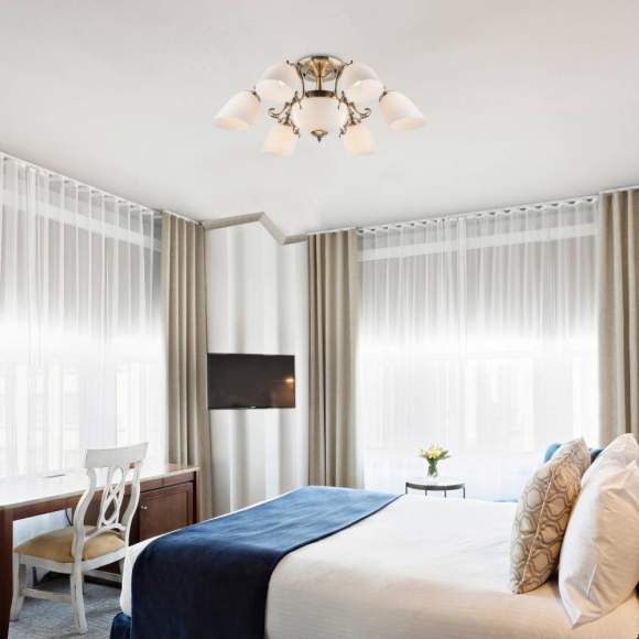 22010/6+2 античная бронза Потолочная люстра Eurosvet Ariele 55432