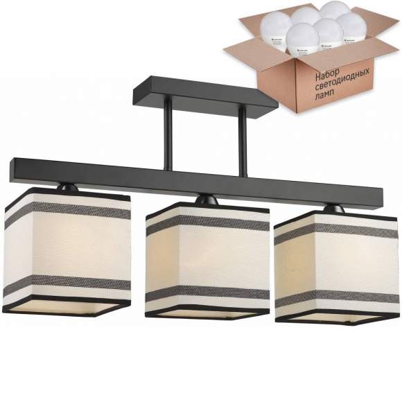 Потолочная люстра с лампочками Velante 283-027-03+Lamps E27 P45 Потолочная люстра с лампочками Velante 283-027-03+Lamps E27 P45
