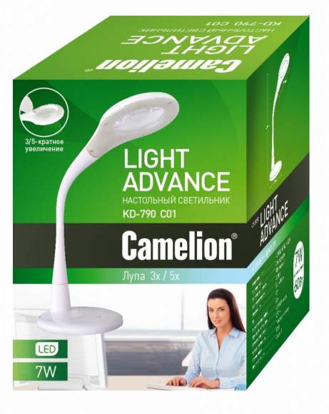 KD-790 C01 Настольный светильник с лупой Camelion 12484 KD-790 C01 Настольный светильник с лупой Camelion 12484