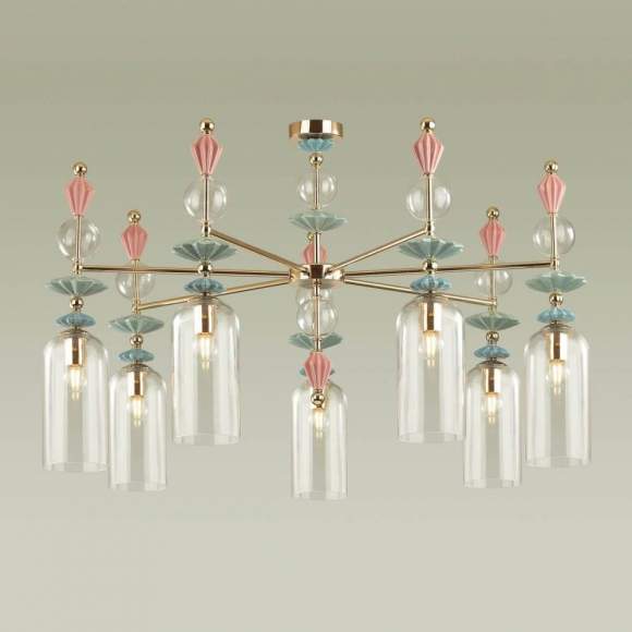 Люстра на штанге Odeon Light Bizet с поддержкой Маруся 4855/7C-М