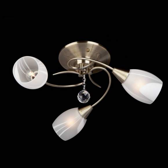 Потолочная люстра Eurosvet Вирджиния 30100/3 античная бронза Потолочная люстра Eurosvet Вирджиния 30100/3 античная бронза