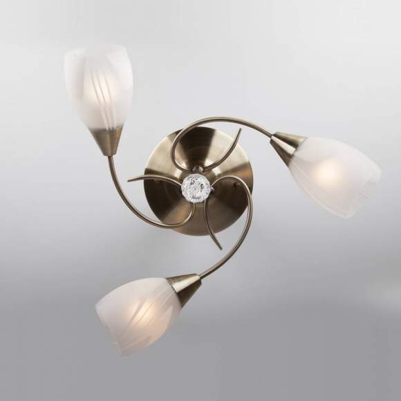 Потолочная люстра Eurosvet Вирджиния 30100/3 античная бронза Потолочная люстра Eurosvet Вирджиния 30100/3 античная бронза