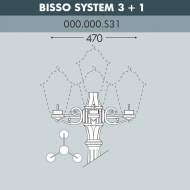 Консоль для паркового фонаря Fumagalli BISSO SYS 3L+1 000.000.S31.A0