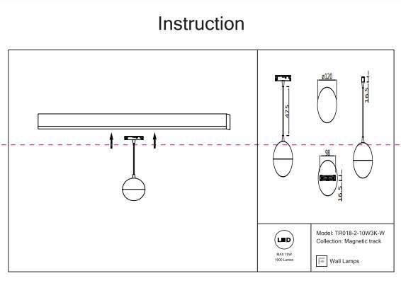 Трековый светильник 10W 3000К для магнитного шинопровода Maytoni Kiat TR018-2-10W3K-W Трековый светильник 10W 3000К для магнитного шинопровода Maytoni Kiat TR018-2-10W3K-W