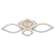 Люстра потолочная светодиодная с пультом ДУ Profit Light 8018/2+2 WHT 76W+7W RGB