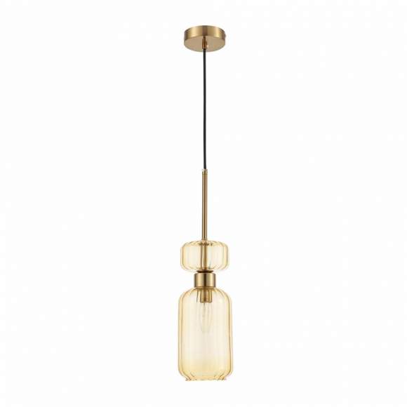 Подвесной светильник Escada 1141/1S E14*60W Antigue copper/Amber