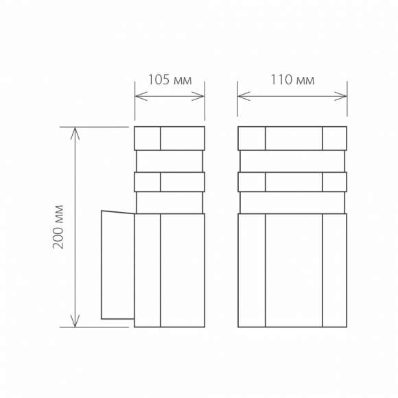 1444 черный Уличный настенный светильник Techno (a032627)