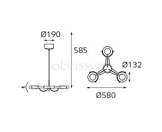Подвесная светодиодная люстра Italline SLD 075P3 white