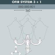 Консоль для паркового фонаря Fumagalli OFIR SYS 3L+1 000.000.R31.A0