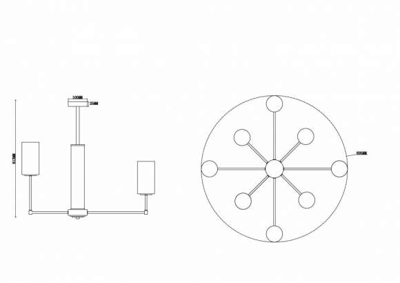 Люстра на штанге Agnes Freya FR5184PL-08BS