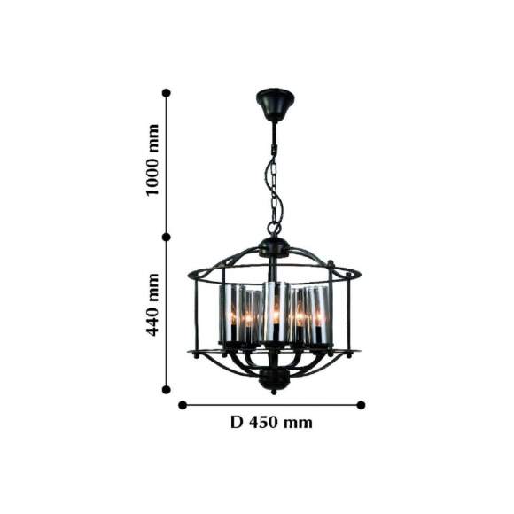 Подвесная люстра с лампочками Favourite Kiara 2057-5P+Lamps E14 Свеча
