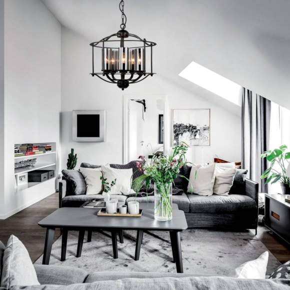 Подвесная люстра с лампочками Favourite Kiara 2057-5P+Lamps E14 Свеча