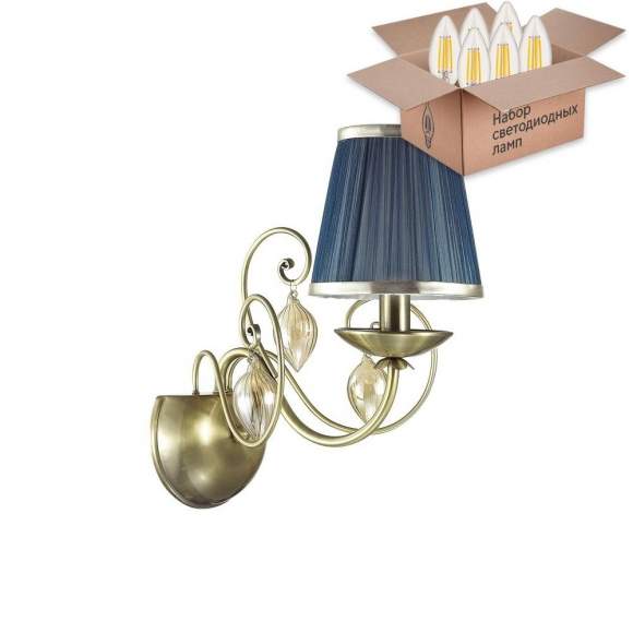 Бра с лампочкой Odeon Light Niagara 3921/1W+Lamps E14 Свеча Бра с лампочкой Odeon Light Niagara 3921/1W+Lamps E14 Свеча