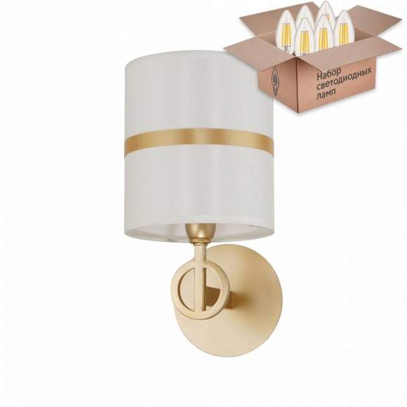 Бра с лампочкой Favourite Mateo 2634-1W+Lamps E14 Свеча Бра с лампочкой Favourite Mateo 2634-1W+Lamps E14 Свеча