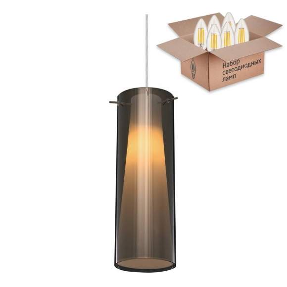 Подвесной светильник с лампочкой Velante 229-106-01+Lamps E27 Свеча Подвесной светильник с лампочкой Velante 229-106-01+Lamps E27 Свеча