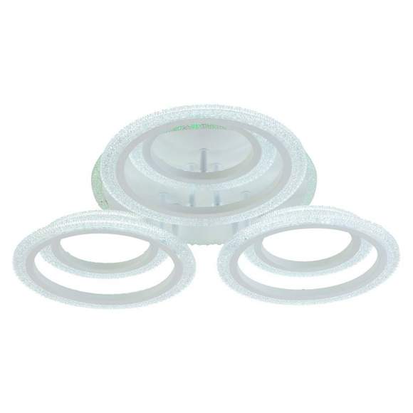 Светодиодная диммируемая люстра с ПДУ Profit Light 8086/3+3 WHT B 108W+8W RGB