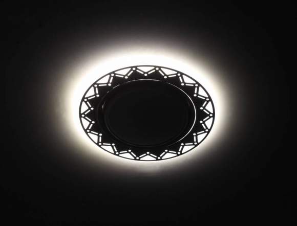 Точечный встраиваемый светильник cо светодиодной подсветкой ЭРА DK LD27 WH/WH Б0037388 Точечный встраиваемый светильник cо светодиодной подсветкой ЭРА DK LD27 WH/WH Б0037388