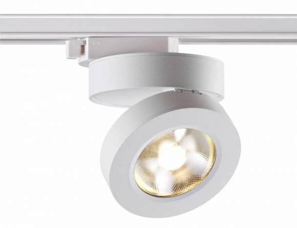 Однофазный LED светильник 12W 3000К для трека Novotech Groda 357986 Однофазный LED светильник 12W 3000К для трека Novotech Groda 357986