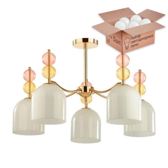 Люстра с лампочками Lumion Gillian 4589/5C+Lamps Люстра с лампочками Lumion Gillian 4589/5C+Lamps