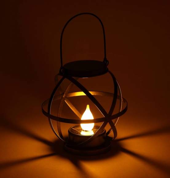 Садовый подвесной светильник с ручкой на солнечной батареи Эра ERASFM-01 (Б0044845)