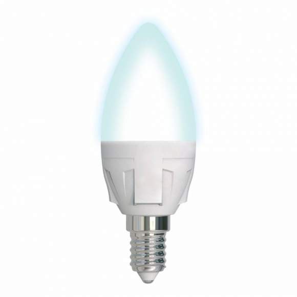 Диммируемая светодиодная лампа E14 7W 4000K (белый) Uniel LED-C37 7W-4000K-E14-FR-DIM PLP01WH (UL-00004294)