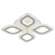Светодиодная диммируемая люстра с ПДУ Profit Light 8082/4 WHT 101W+7W RGB