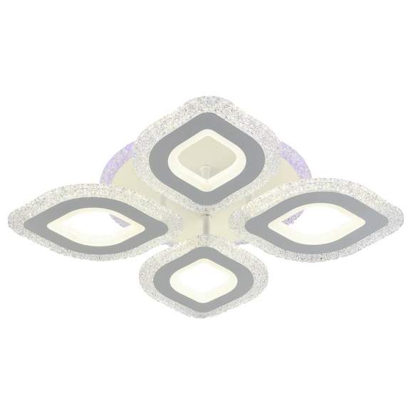 Светодиодная диммируемая люстра с ПДУ Profit Light 8082/4 WHT 101W+7W RGB