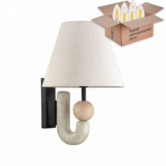 Бра Odeon Bagel с лампочкой 5410/1W+Lamps E14 Свеча Бра Odeon Bagel с лампочкой 5410/1W+Lamps E14 Свеча