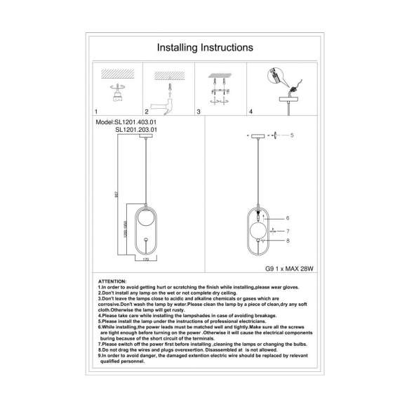 Светильник подвесной ST-Luce Circono SL1201.203.01