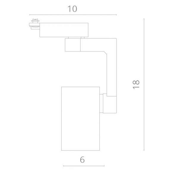 Однофазный LED светильник 10W 4000К для трека Arte Lamp Traccia A2310PL-1BK