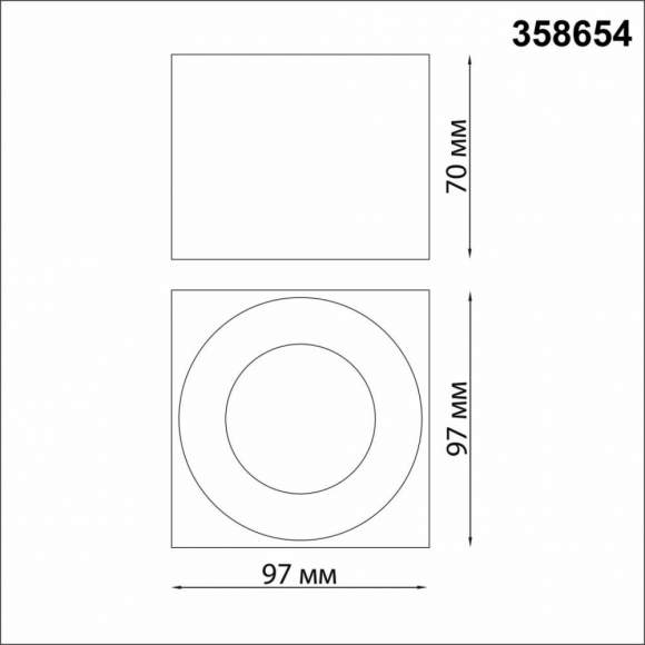 Накладной светодиодный светильник Patera Novotech 358654