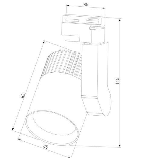 Однофазный LED светильник 20W 4200К для трека Accord Elektrostandard Accord Белый 20W 4200K (LTB17) однофазный (a039437)
