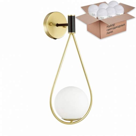 Бра с лампочкой Odeon Light Flari 4810/1W+Lamps E14 P45