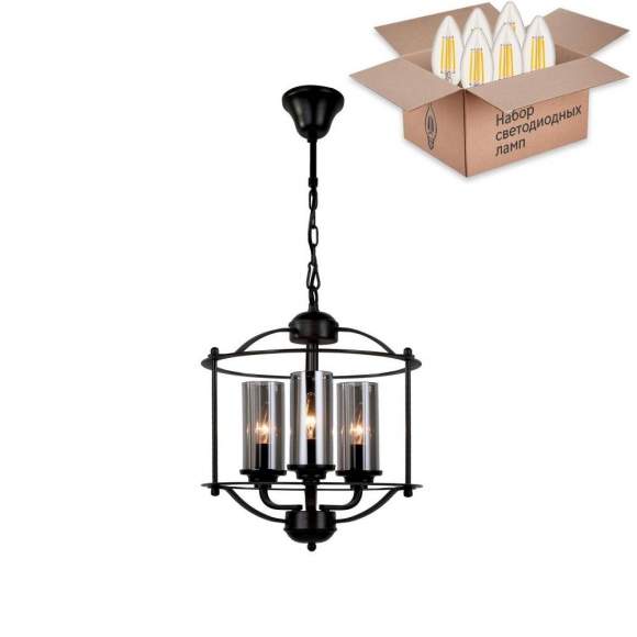 Подвесная люстра с лампочками Favourite Kiara 2057-3P+Lamps E14 Свеча