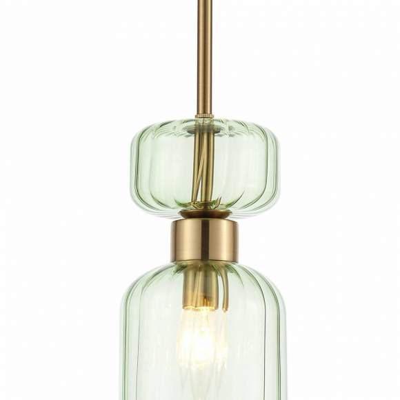 Подвесной светильник Escada 1141/1S E14*60W Antigue copper/Green