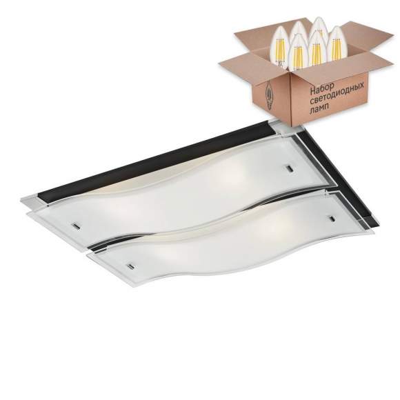 Потолочный светильник с лампочками Velante 510-727-04+Lamps E27 Свеча