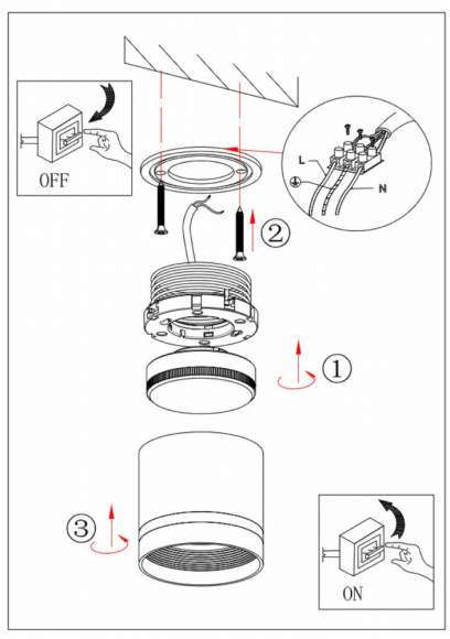 Накладной светильник Эра OL9 GX53 WH/WH (Б0048541)