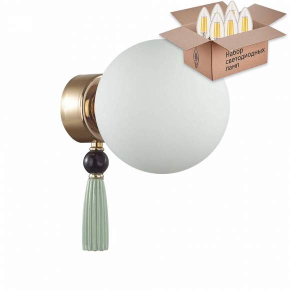Бра Odeon Palle с лампочкой 5405/1W+Lamps E14 Свеча Бра Odeon Palle с лампочкой 5405/1W+Lamps E14 Свеча