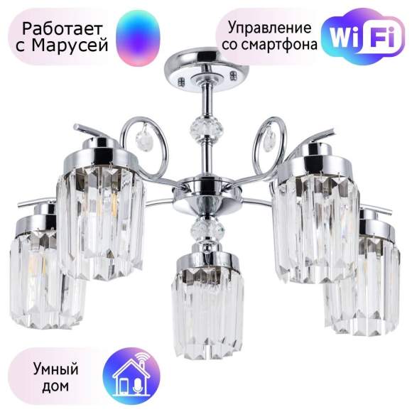 Потолочная люстра Arte Lamp Sophie с поддержкой Маруся A8067PL-5CC-М