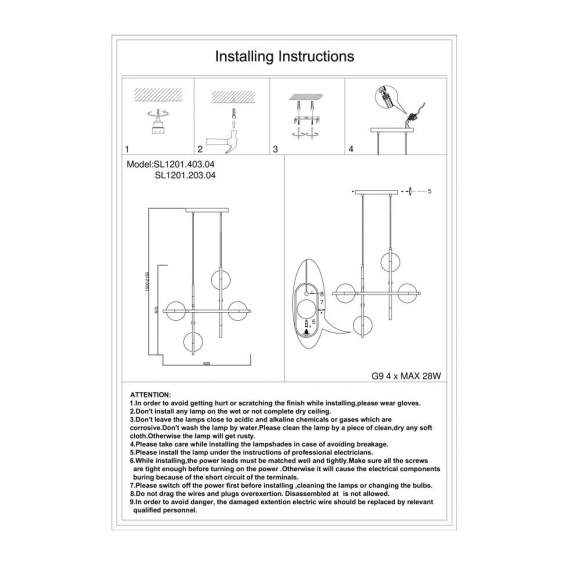 Светильник подвесной ST-Luce Circono SL1201.203.04 Светильник подвесной ST-Luce Circono SL1201.203.04